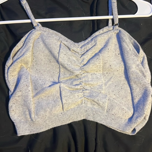grey sweater crop top - Picture 2 of 3